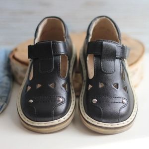 Neman Classic Boy Girl Genuine Leather Shoes Black